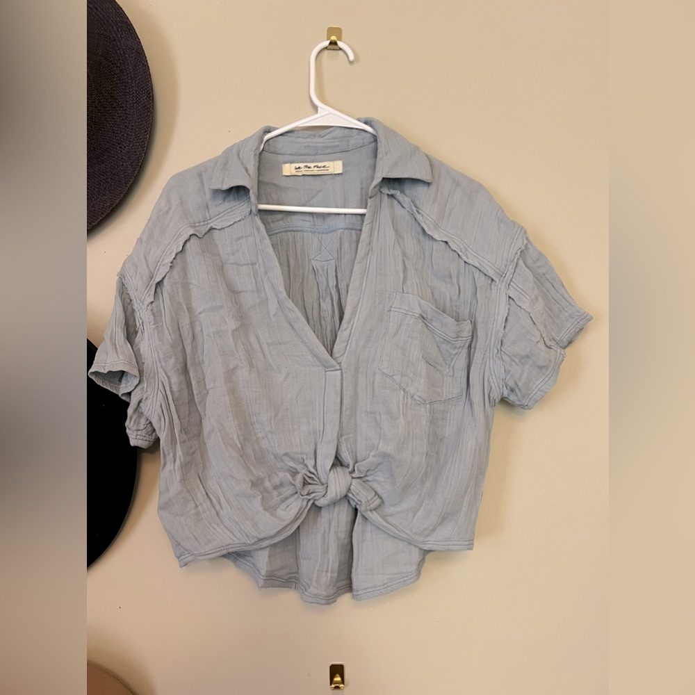 GUC We The Free cotton linen look top • size m